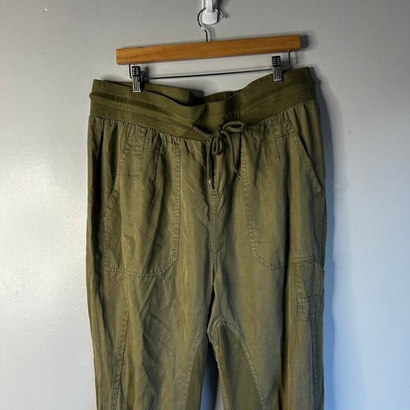 NWT Quince Utility Joggers Pants Women’s Large Green Tencel Travel Fall Autumn - Picture 4 of 11